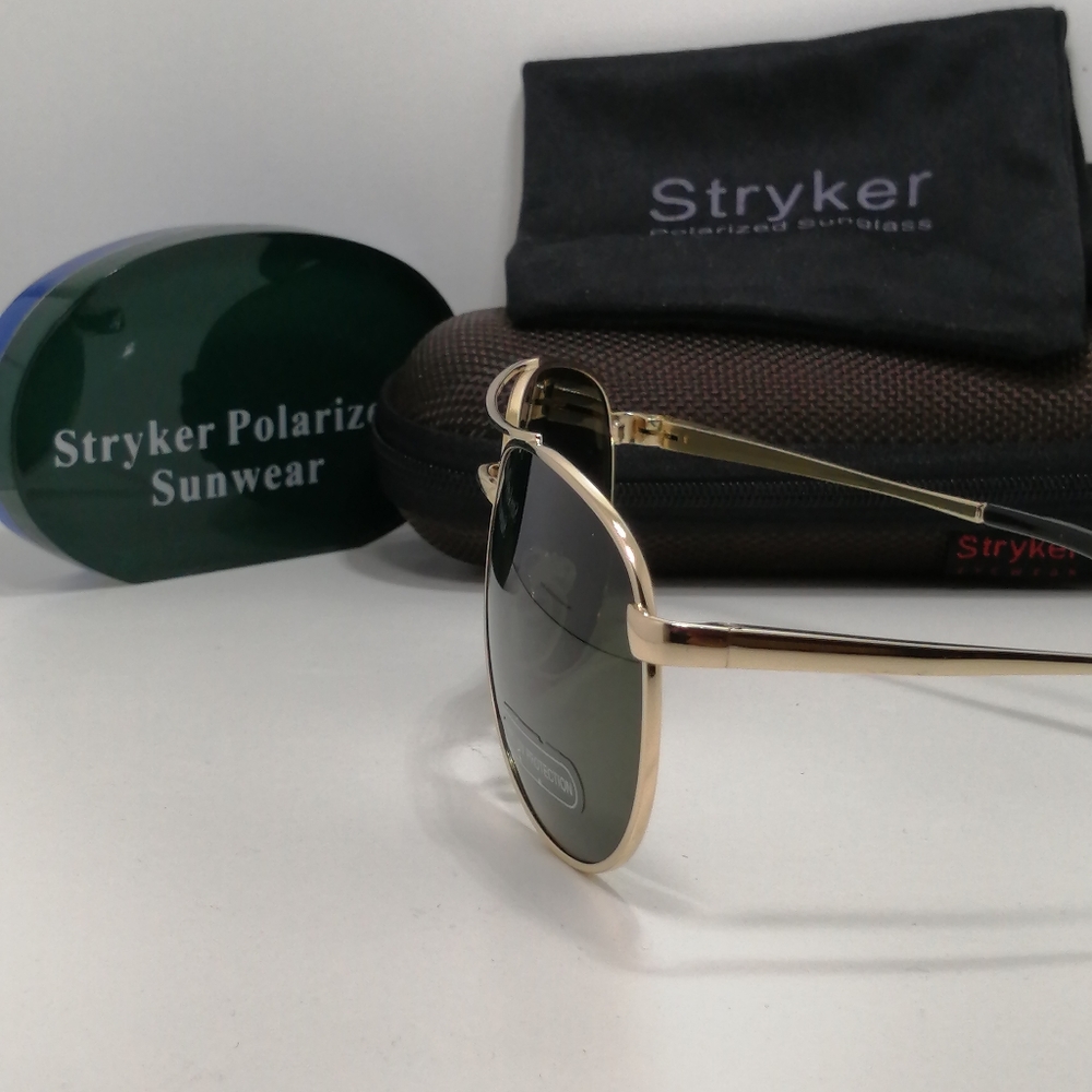 New Stryker Polarized sunglass ST710Gold/Green - Picture 3 of 7